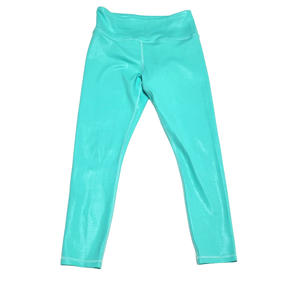 Zyia Active Light n Tight 7/8 leggings turquoise metallic women's 6-8 high-rise - Picture 1 of 5